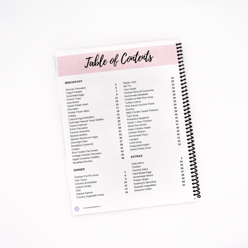 21 Days of Meals Cookbook — Spiral-Bound Physical Copy